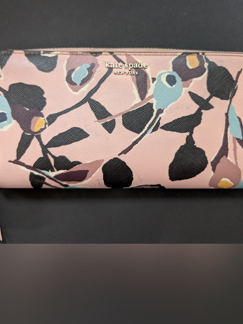 kate spade New York Cameron Pink Floral Continental Zip Wallet